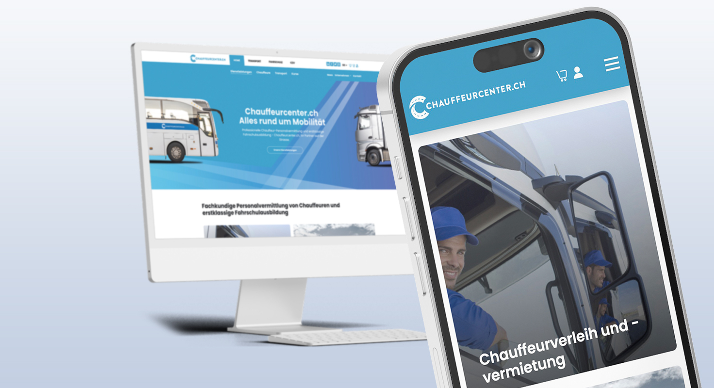 Entdecken Sie die brandneue Website von Chauffeurcenter.ch